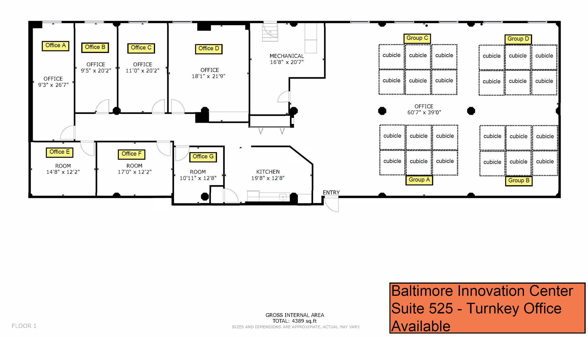 1100 Wicomico St, Baltimore, MD à louer Plan d’étage- Image 1 de 4