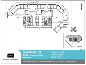 255 Queens Ave, London, ON à louer Plan d’étage- Image 1 de 1