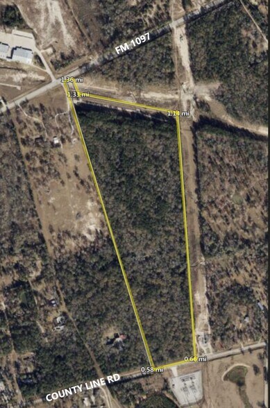 44.8 +/- Acres FM 1097, Willis, TX à vendre - Aérien - Image 2 de 4