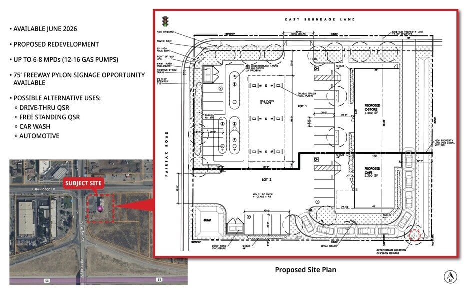 6529 E Brundage Ln, Bakersfield, CA for lease - Site Plan - Image 2 of 2