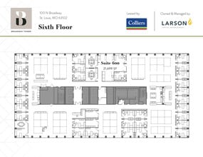 100 N Broadway, Saint Louis, MO à louer Plan d’étage- Image 1 de 1