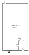 1268-1286 Alma Ct, San Jose, CA à louer Plan d’étage- Image 1 de 1