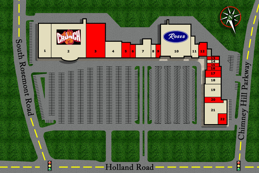 801-929 Chimney Hill Shopping Ctr, Virginia Beach, VA à louer - Plan de site - Image 2 de 2