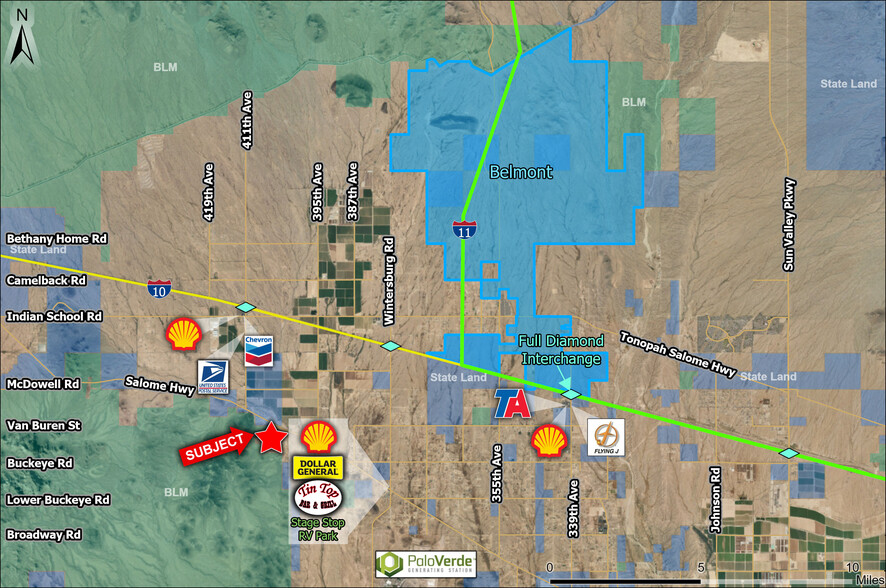 403rd Ave & Salome Hwy ave, Tonopah, AZ for sale - Aerial - Image 3 of 4