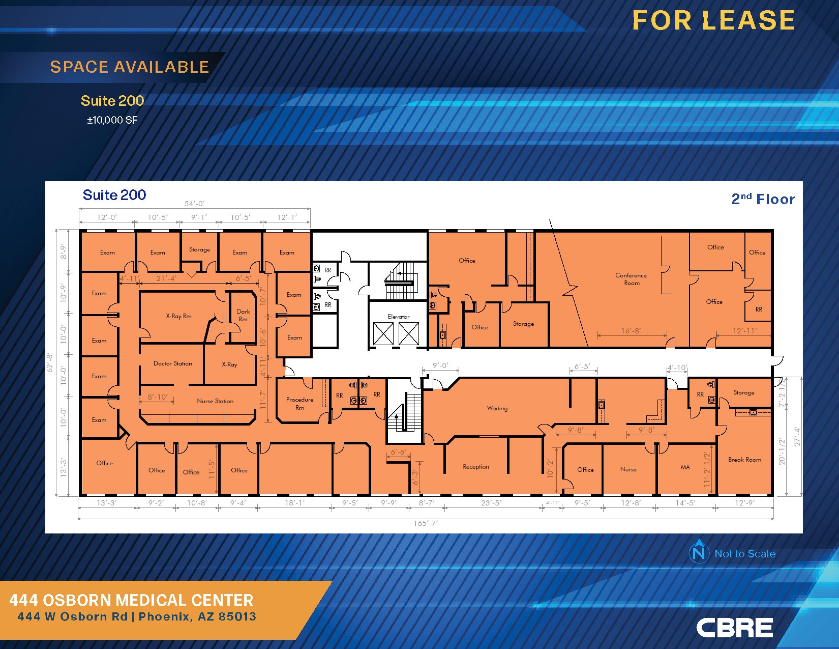 444 W Osborn Rd, Phoenix, AZ for lease Floor Plan- Image 1 of 1