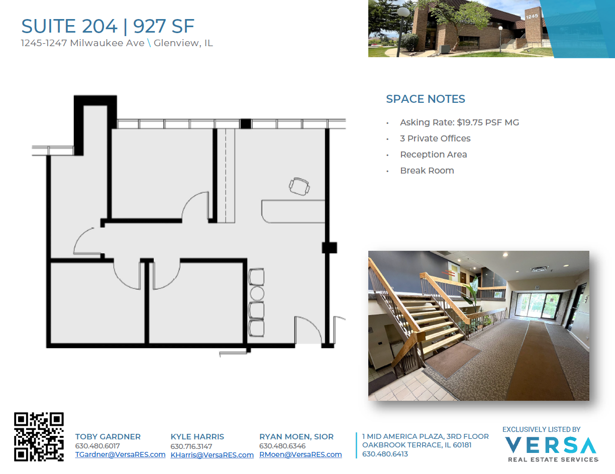 1245-1247 Milwaukee Ave, Glenview, IL for lease Floor Plan- Image 1 of 1