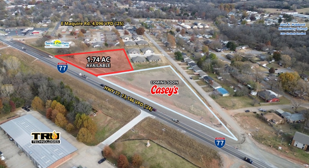 HWY 77 & S. 8th St, Noble, OK for sale - Aerial - Image 3 of 3