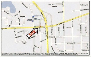 103 E Ogden Ave, Clarendon Hills, IL - AERIAL map view