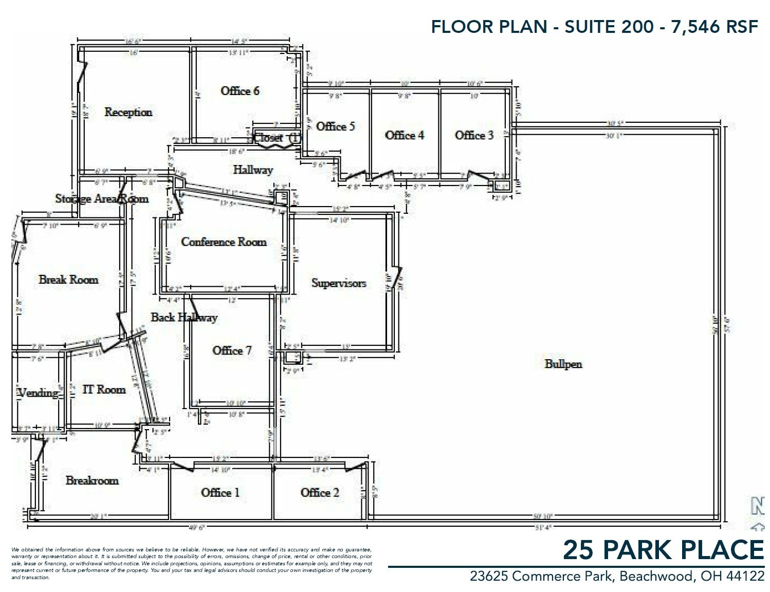 23625 Commerce Park, Beachwood, OH à louer Plan d’étage- Image 1 de 1