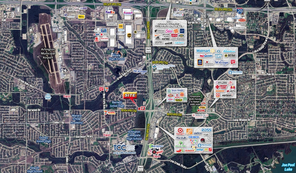 NWQ TX-360 & SUBLETT Rd, Arlington, TX à vendre - Aérien - Image 3 de 5