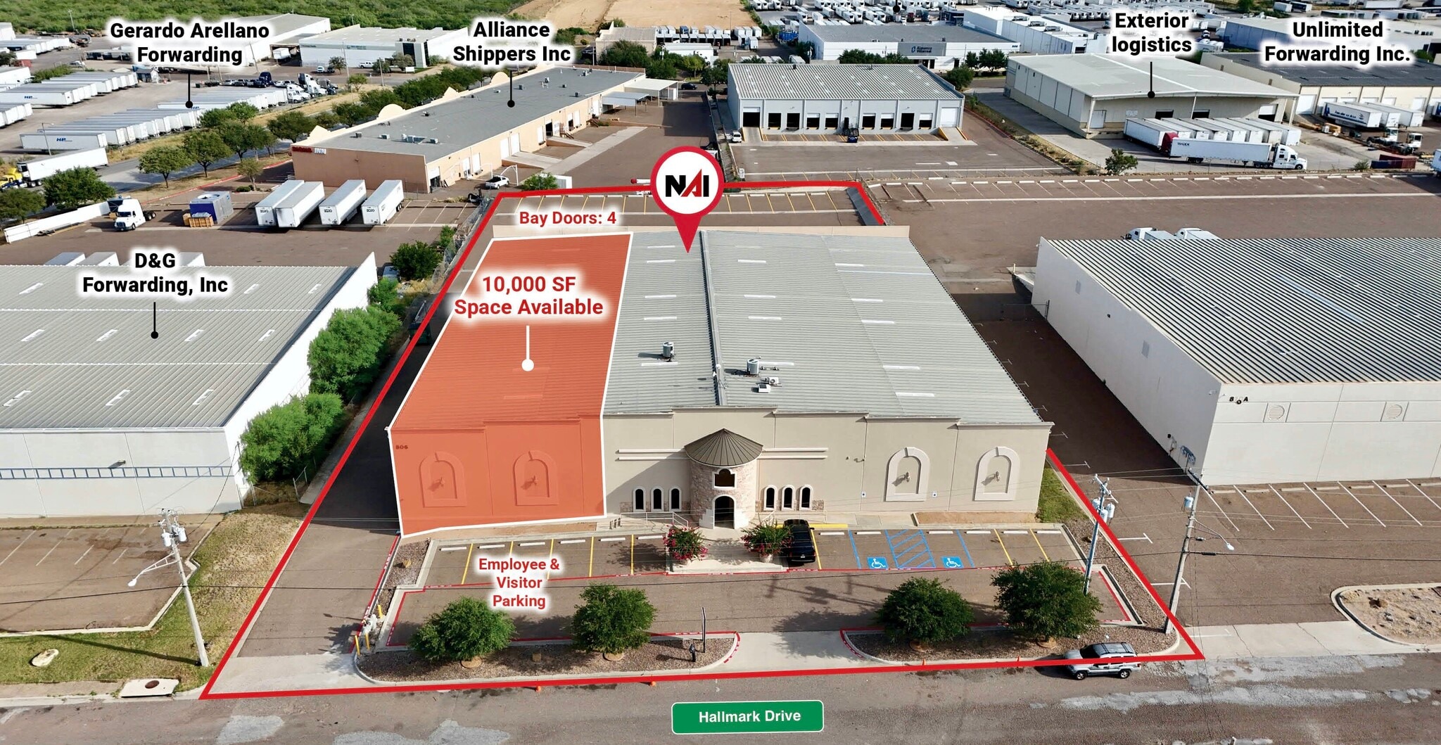 806 Hallmark Dr, Laredo, TX à louer Aérien- Image 1 de 13