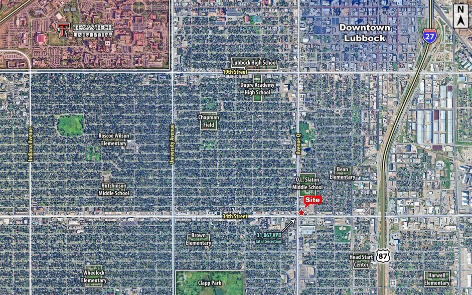 3311 Avenue Q, Lubbock, TX à vendre - Aérien - Image 1 de 2