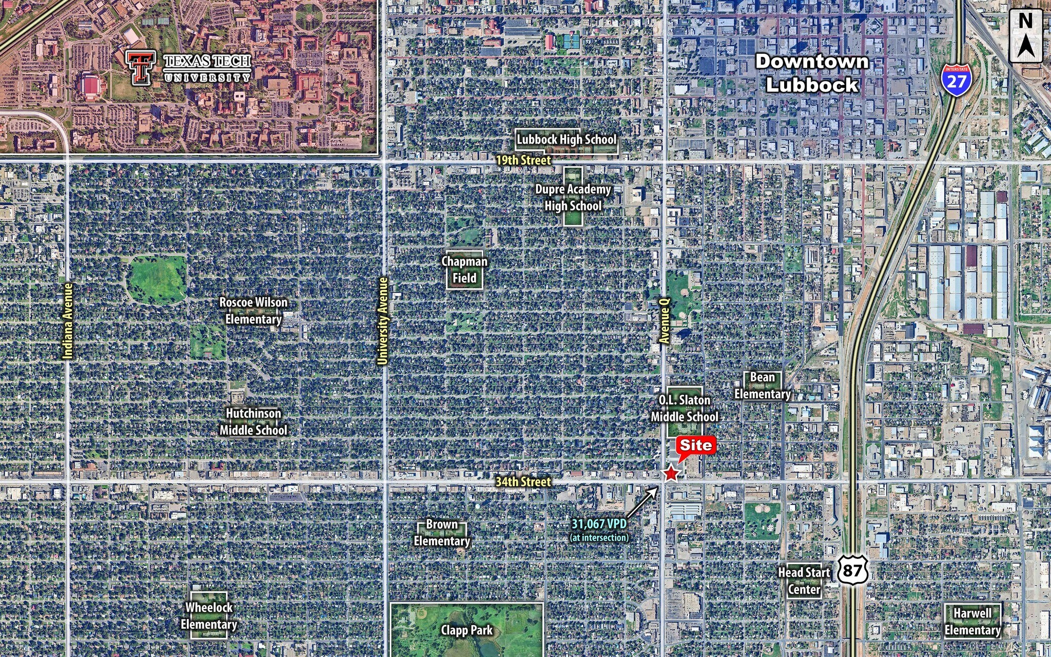 3311 Avenue Q, Lubbock, TX à vendre Aérien- Image 1 de 3