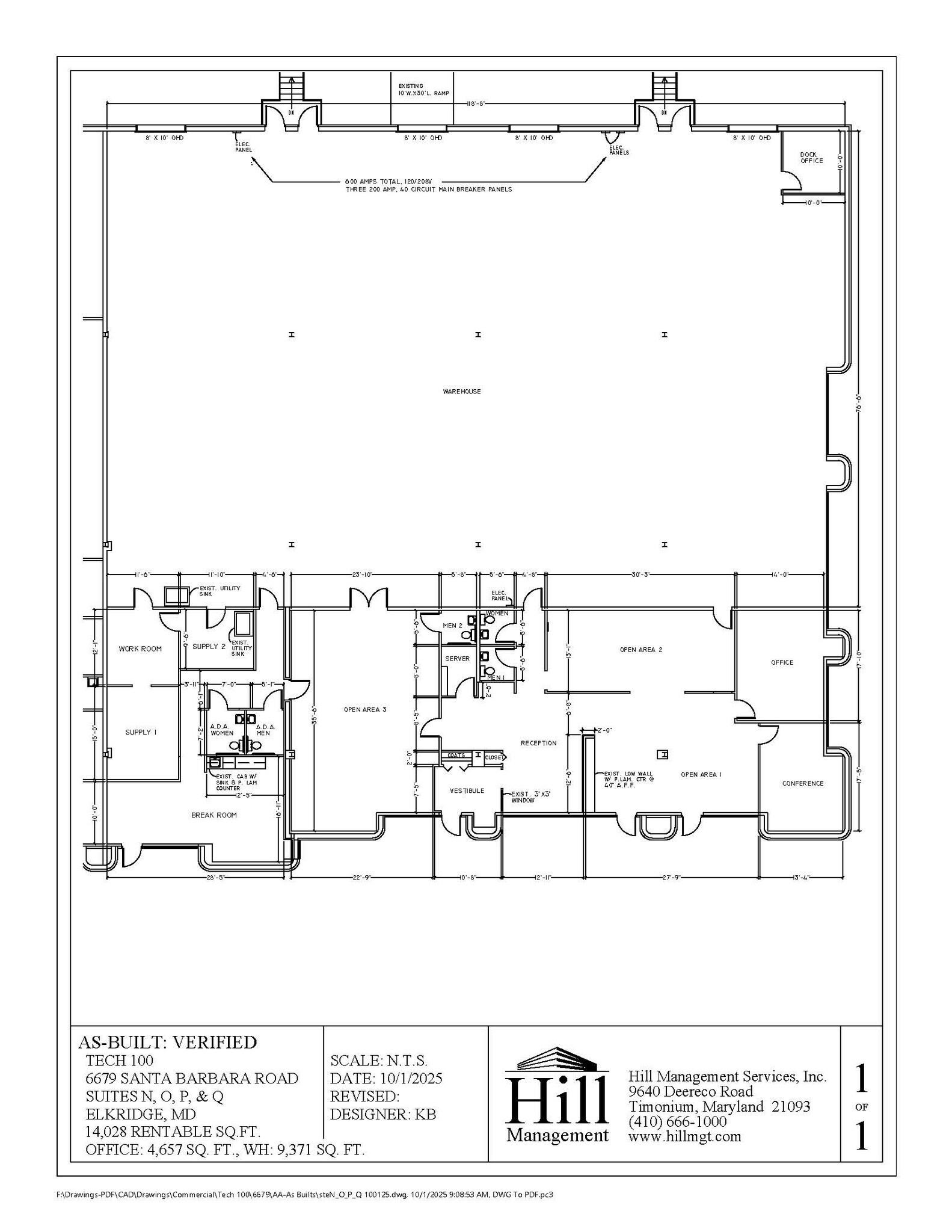 6679 Santa Barbara Rd, Elkridge, MD for lease Floor Plan- Image 1 of 1