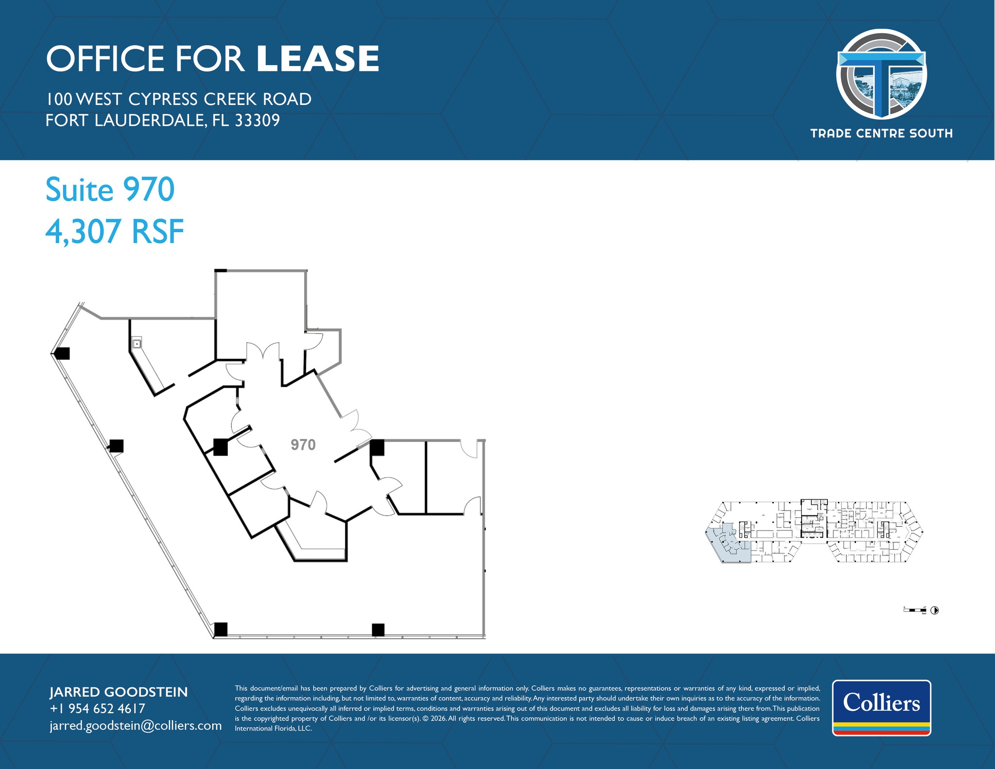 100 W Cypress Creek Rd, Fort Lauderdale, FL for lease Floor Plan- Image 1 of 1