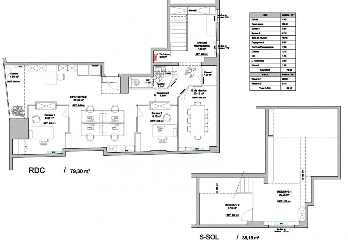 34 Rue Blomet, Paris à vendre Plan d’étage- Image 1 de 10