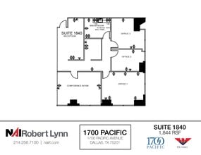 1700 Pacific Ave, Dallas, TX à louer Plan d’étage- Image 1 de 1