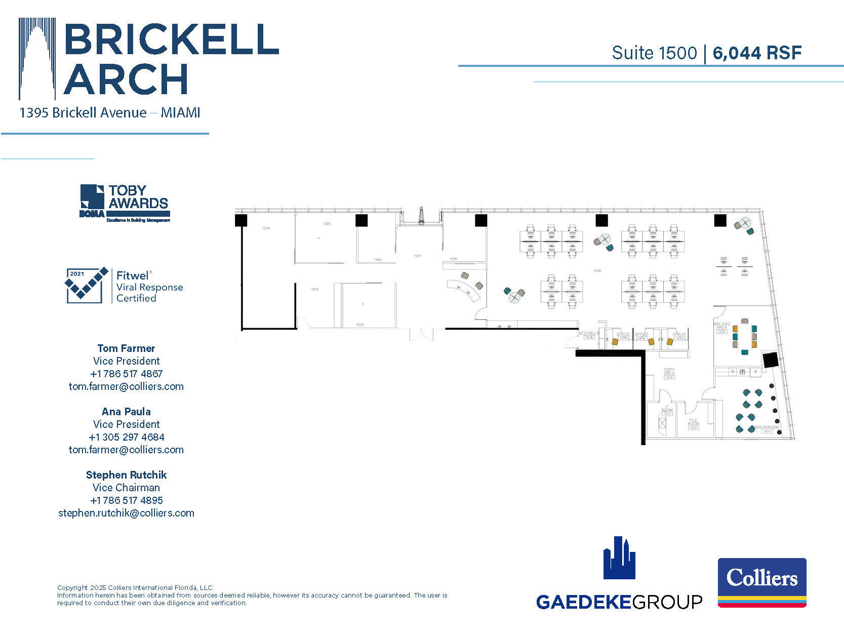 1395 Brickell Ave, Miami, FL for lease Floor Plan- Image 1 of 1