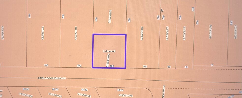 5485 Steilacoom Blvd SW, Lakewood, WA à vendre - Plan cadastral - Image 3 de 5