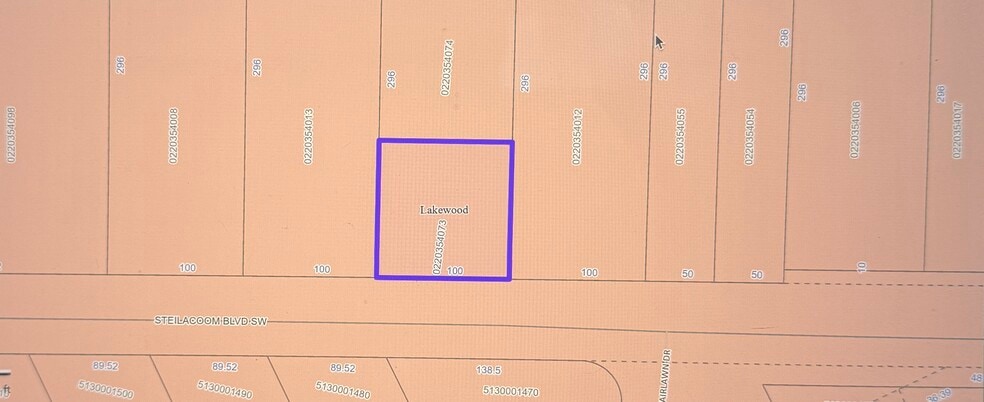 5485 Steilacoom Blvd SW, Lakewood, WA for sale - Plat Map - Image 3 of 5