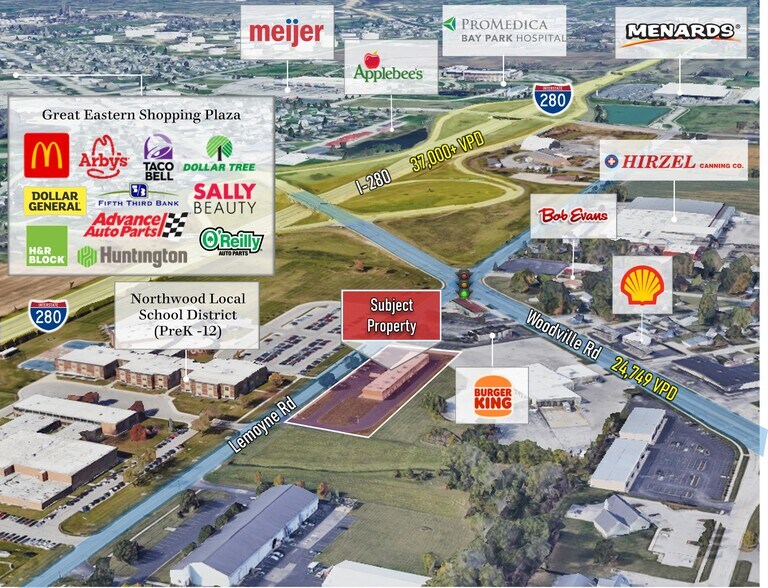 605 Lemoyne Rd, Northwood, OH à vendre - Aérien - Image 3 de 3