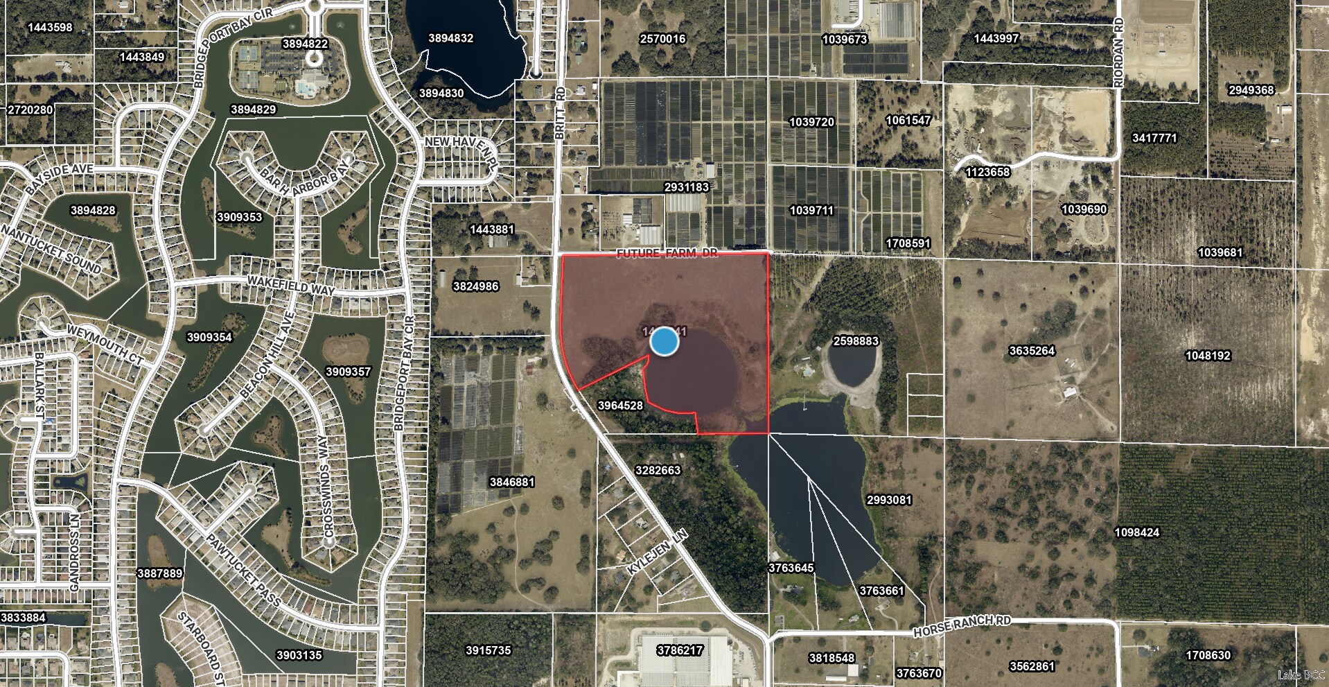 Future Farm & Britt Rd, Mount Dora, FL for sale Aerial- Image 1 of 7