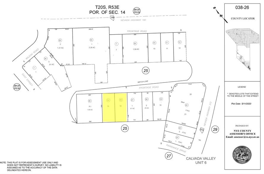 680 S Nevada Highway 160, Pahrump, NV à vendre - Plan cadastral - Image 2 de 2