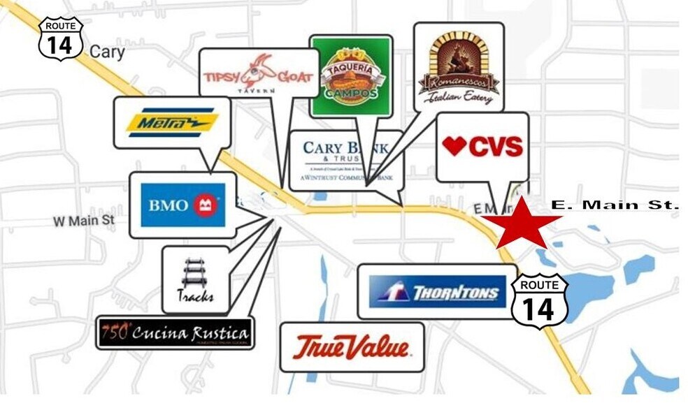 Lots 2-4 Route 14, Cary, IL à vendre - Photo du bâtiment - Image 2 de 6