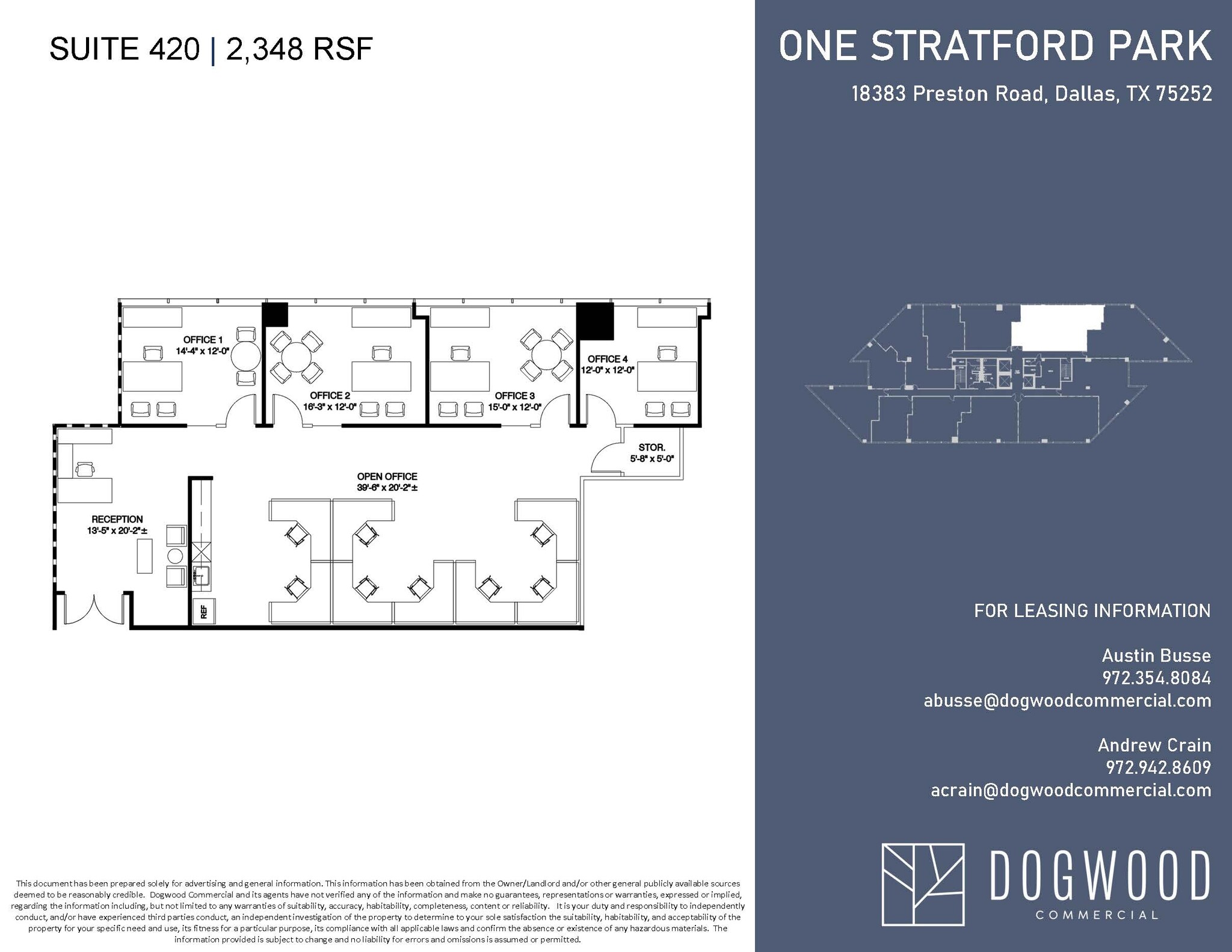 18383 Preston Rd, Dallas, TX à louer Plan d’étage- Image 1 de 1