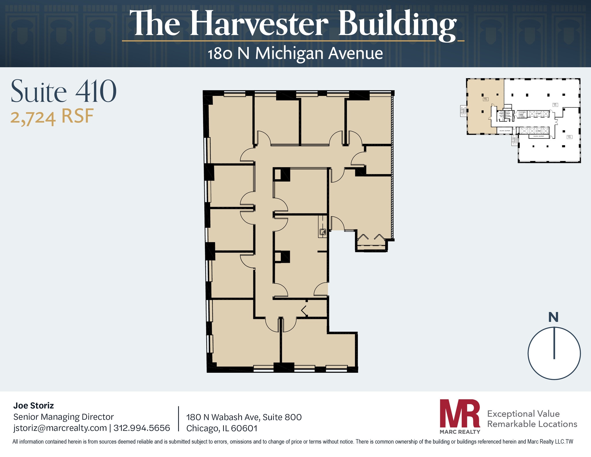 180 N Michigan Ave, Chicago, IL à louer Plan d’étage- Image 1 de 10