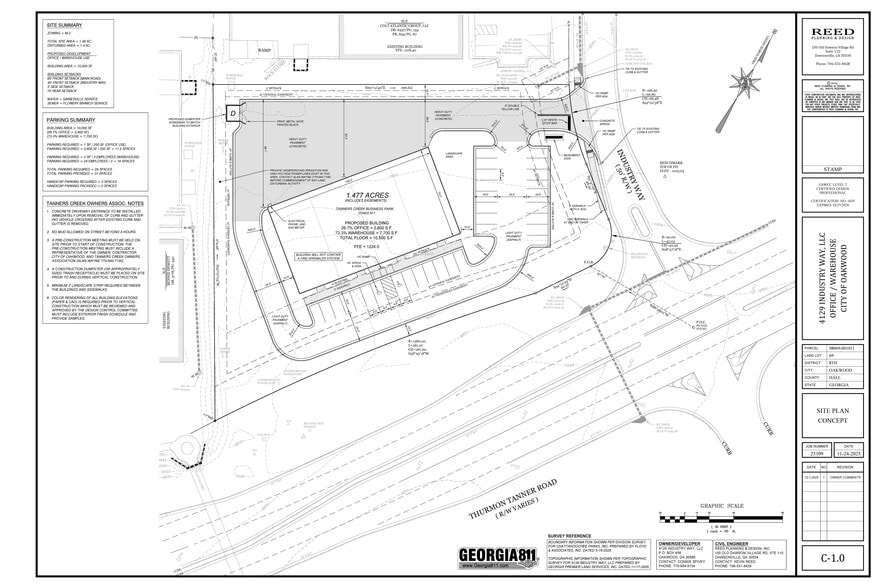4129 Industry Way, Flowery Branch, GA for lease - Site Plan - Image 2 of 15