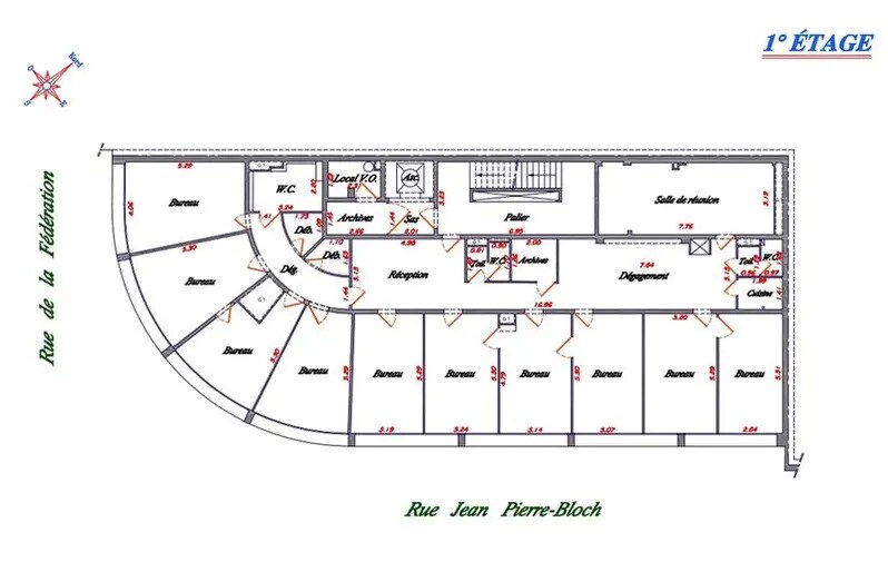 55 Rue De La Fédération, Paris à louer - Plan d’étage - Image 3 de 3
