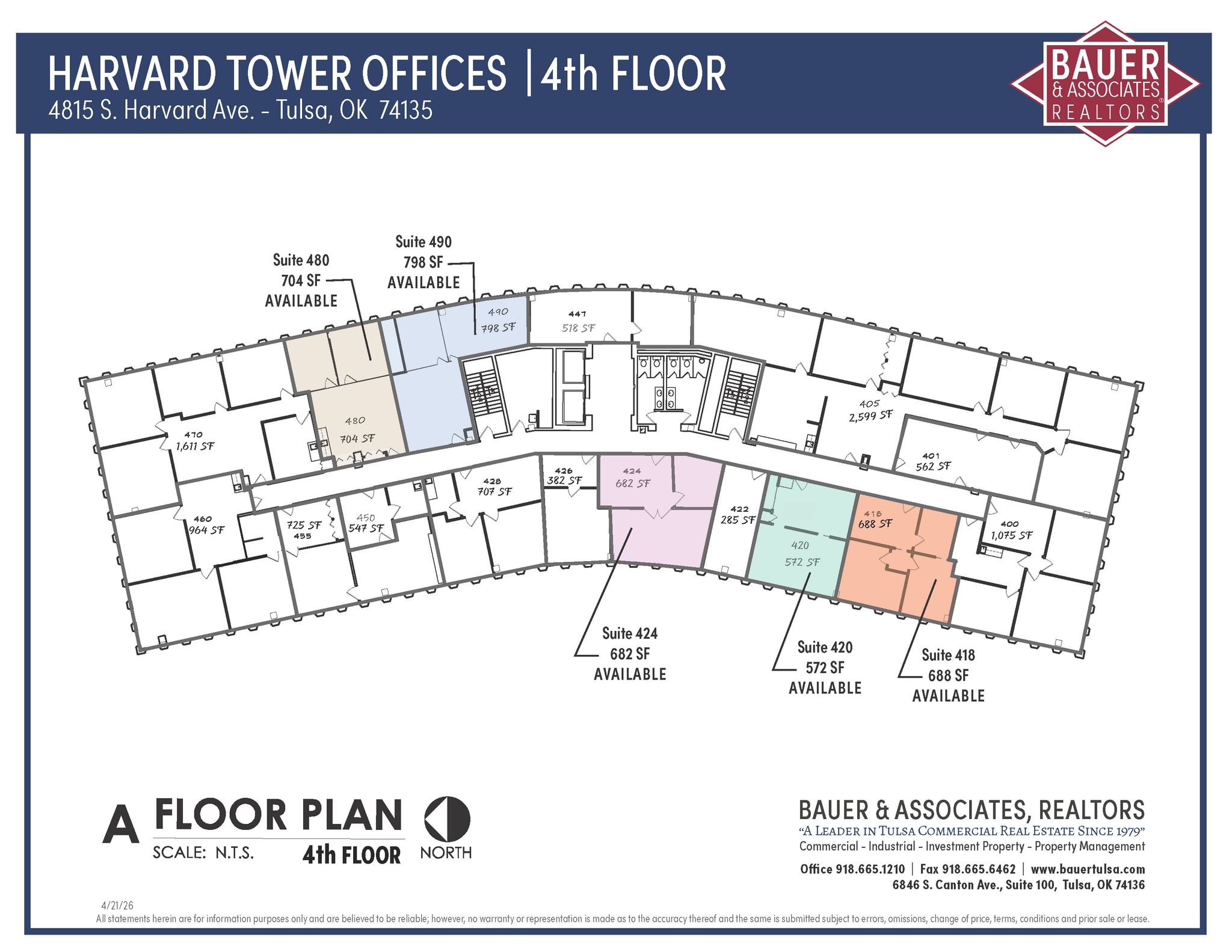 4815 S Harvard Ave, Tulsa, OK à louer Plan d’étage- Image 1 de 1