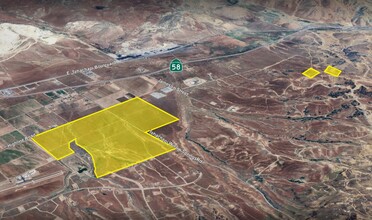 Tehachapi Willow Springs Rd & Highline Rd, Tehachapi, CA - aerial  map view