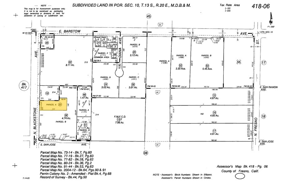 5262 N Blackstone Ave, Fresno, CA à louer - Plan cadastral - Image 2 de 26