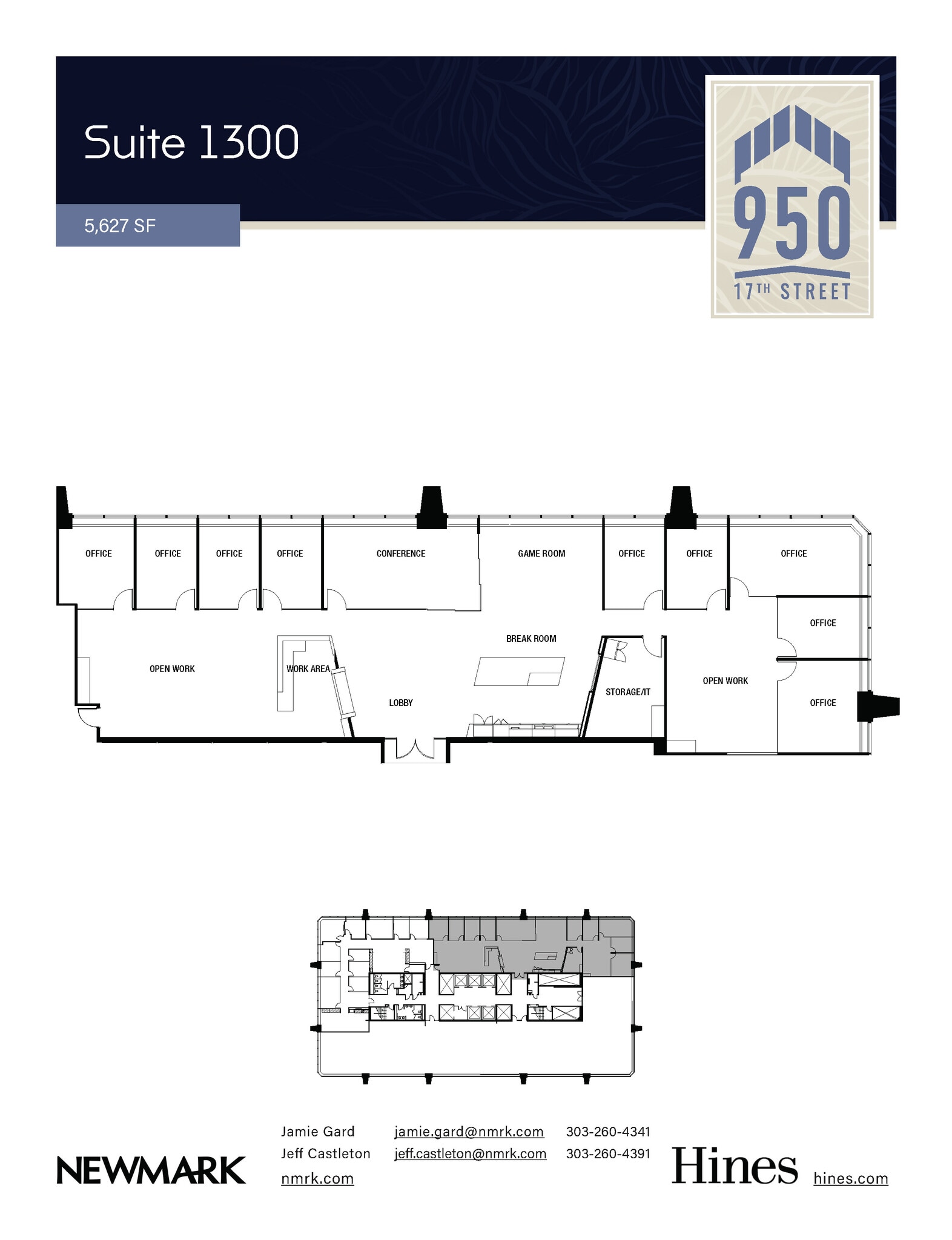 950 17th St, Denver, CO à louer Plan d’étage- Image 1 de 1