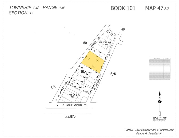 104-120 N Morley Ave, Nogales, AZ à vendre - Plan cadastral - Image 2 de 2