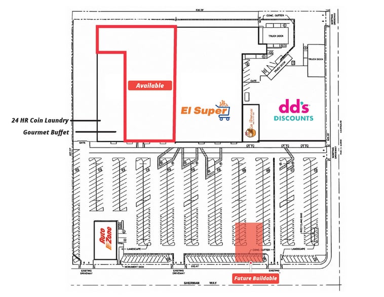 12711-12755 Sherman Way, North Hollywood, CA for lease - Site Plan - Image 3 of 7