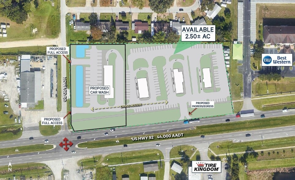 US Hwy 92 & Howard rd, Auburndale, FL for lease - Site Plan - Image 2 of 3