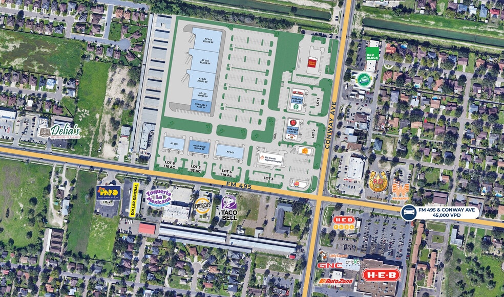 NWC FM 495 & Conway, Mission, TX for lease - Building Photo - Image 3 of 4