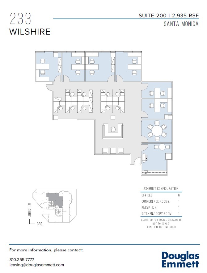 233 Wilshire Blvd, Santa Monica, CA à louer Plan d’étage- Image 1 de 1