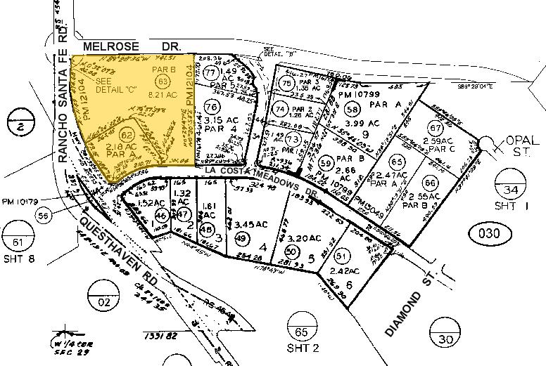 1611 S Rancho Santa Fe Rd, San Marcos, CA for lease - Plat Map - Image 2 of 4