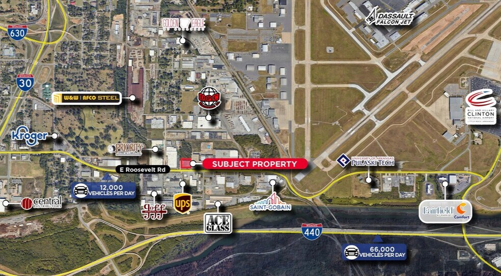 2000 E Roosevelt Rd, Little Rock, AR à vendre - Aérien - Image 3 de 10
