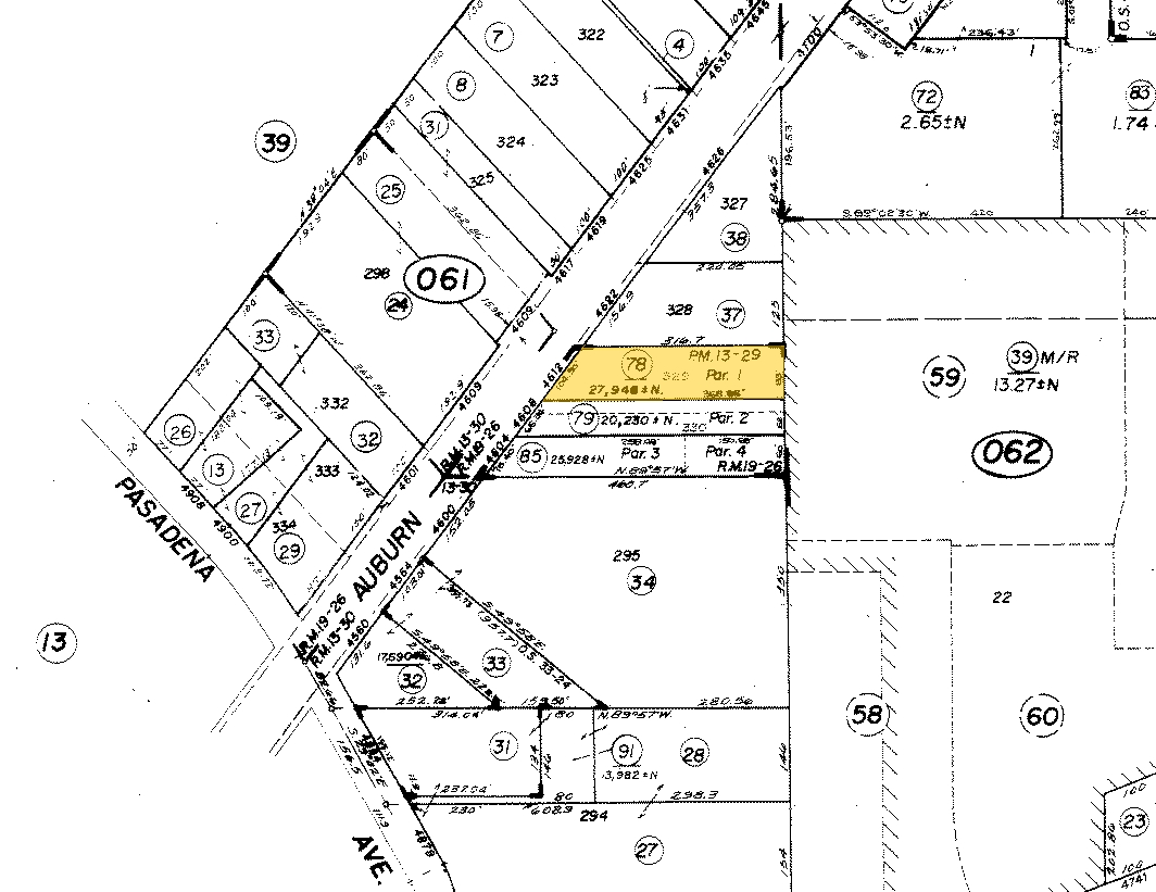 4612 Auburn Blvd, Sacramento, CA à vendre Plan cadastral- Image 1 de 1