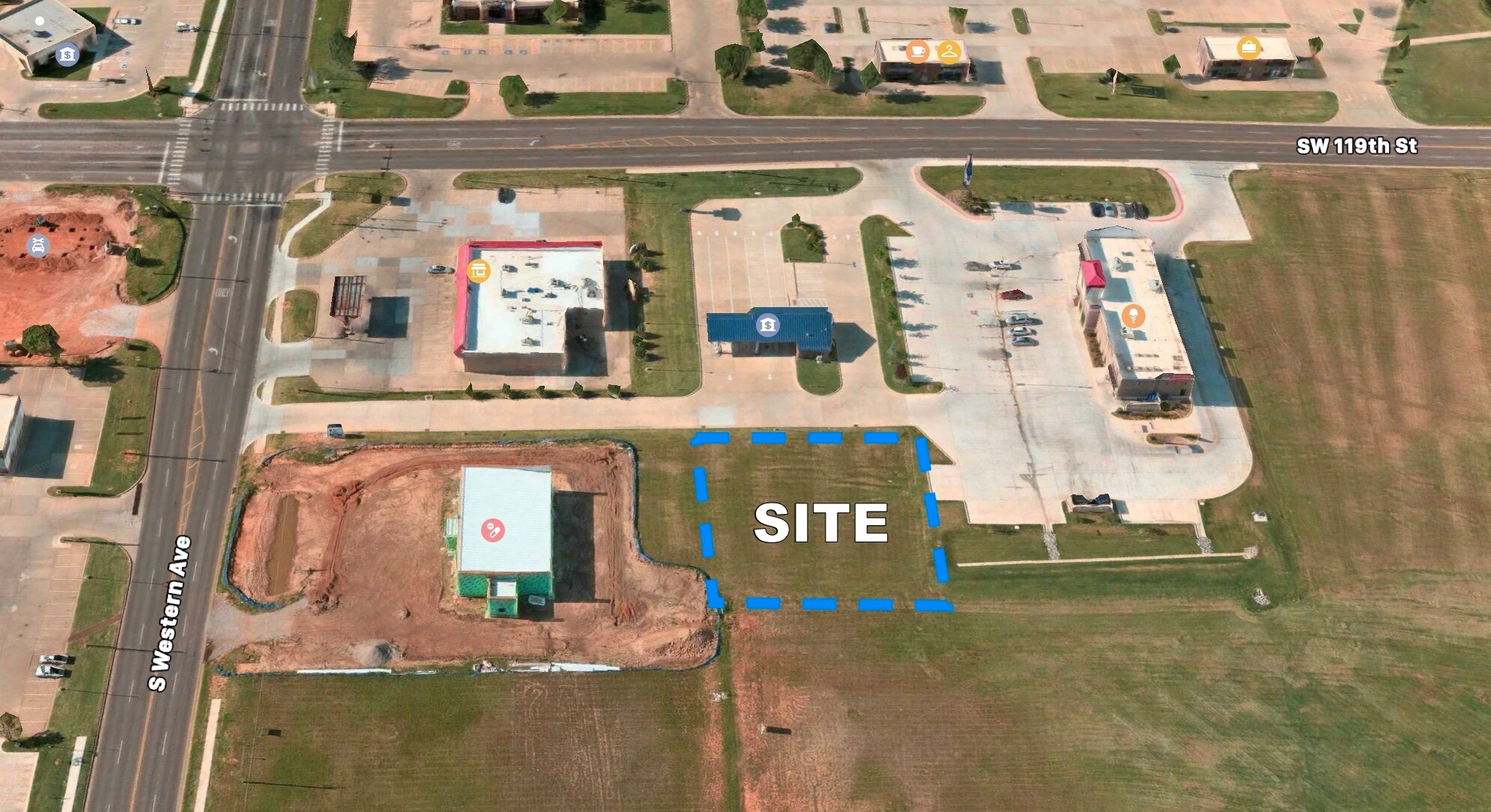 12020 blk S Western Ave, Oklahoma City, OK à vendre Aérien- Image 1 de 2