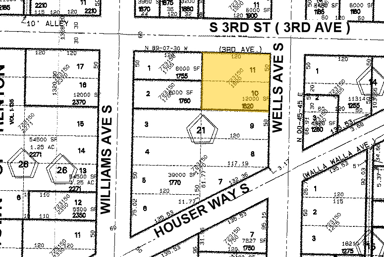 811-825 S 3rd St, Renton, WA à vendre - Plan cadastral - Image 1 de 1