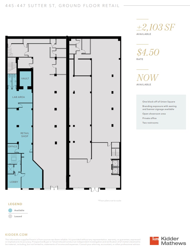 445-447 Sutter St, San Francisco, CA for lease Floor Plan- Image 1 of 1