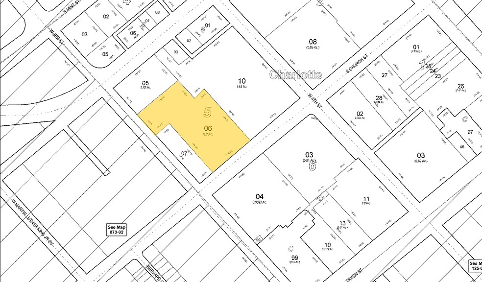 222 S Church St, Charlotte, NC à louer - Plan cadastral - Image 2 de 11