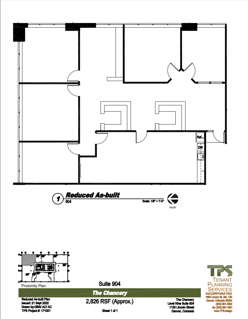 1120 Lincoln St, Denver, CO à louer Plan d  tage- Image 1 de 1