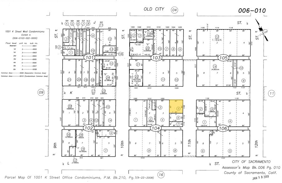 1100-1106 11th St, Sacramento, CA à louer - Plan cadastral - Image 2 de 37